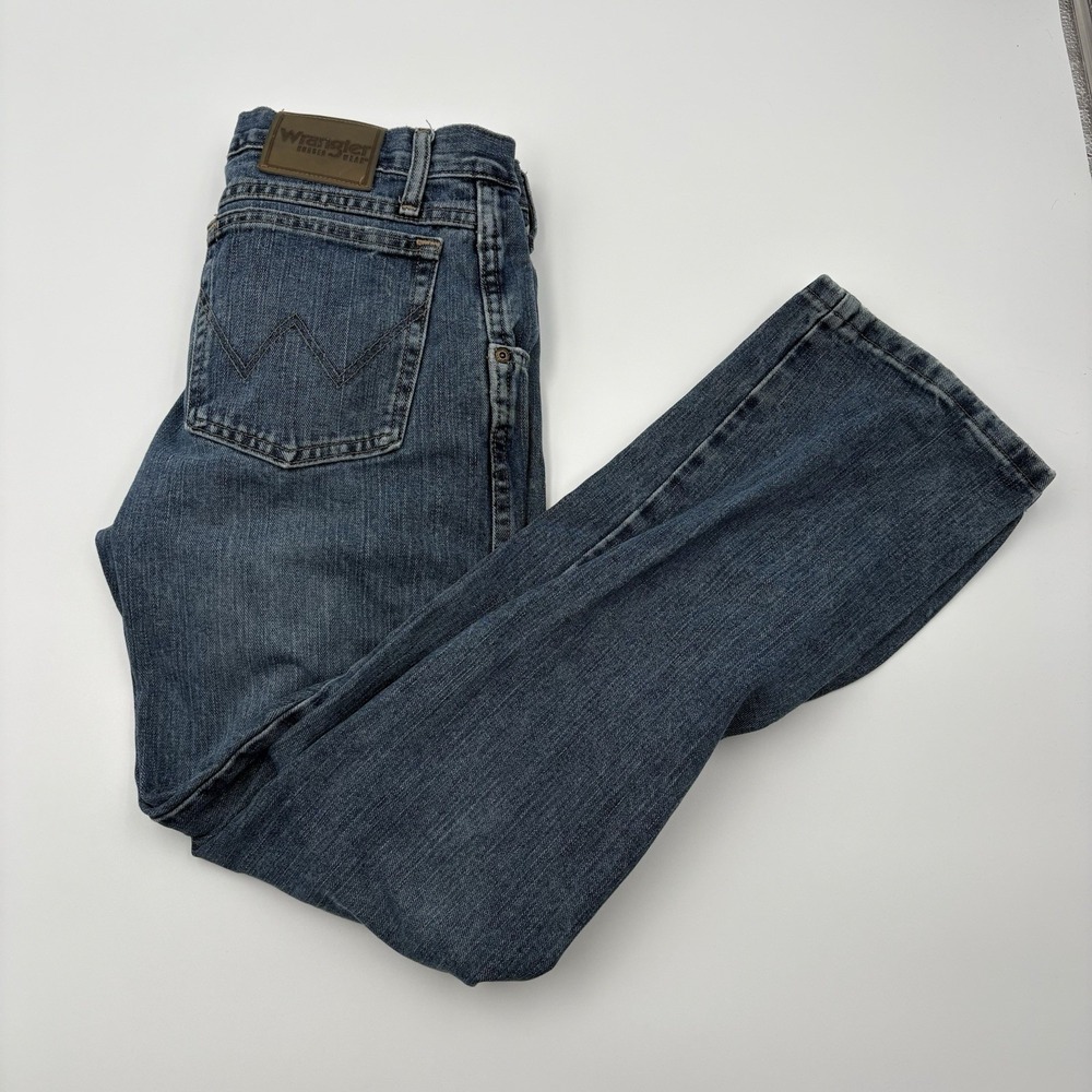 Wrangler Rugged Wear Jeans Mens 32x32 Relaxed Fit Blue Denim Work Pants Durable